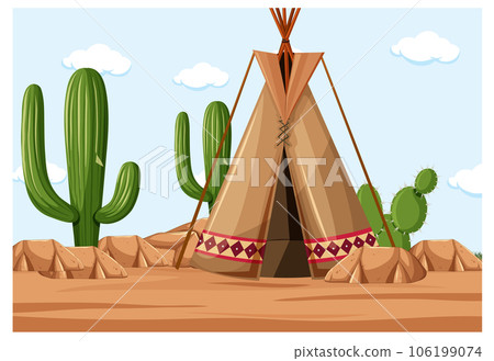 Tribal tent or tipi vector 106199074