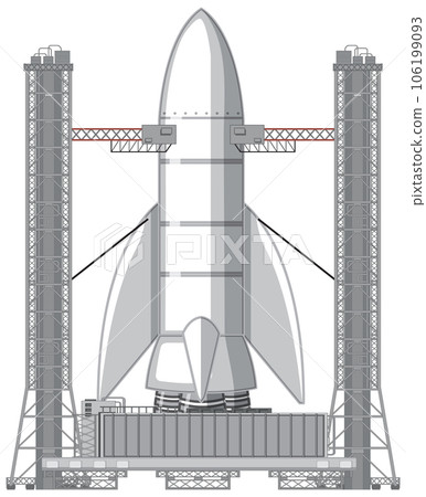 Cosmodrome and Rocket Launch Vector Cosmodrome and Rocket Launch Vector 106199093