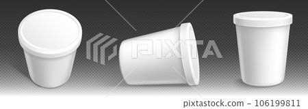 Ice cream package, white plastic container Ice cream package, white plastic container 106199811