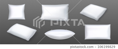 White rectangular and square pillows 106199829