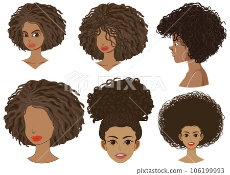 Set of mix afro hair 106199993