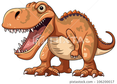 A Tyrannosaurus cartoon character isolated 106200017