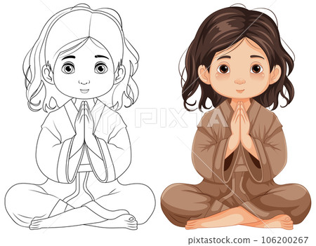 Girl Praying in Meditation 106200267