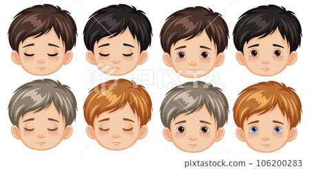 Set of Boys with Neutral Face Expressions 106200283