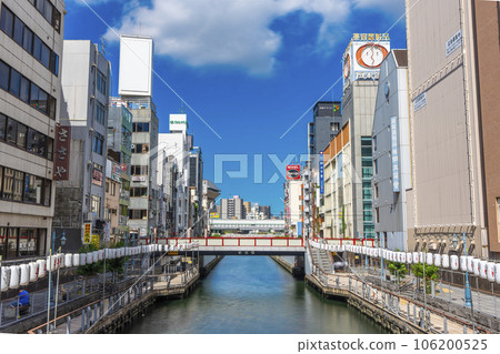 清晨從道頓堀大橋看到的大阪南新惠比壽大橋 106200525