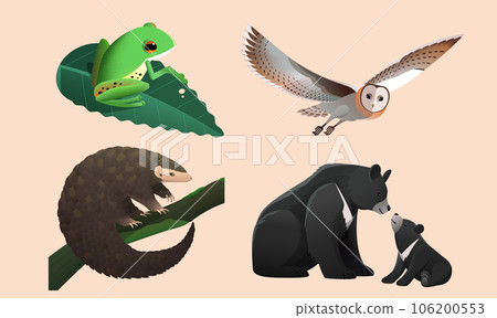 Cute formosan animal element set 106200553