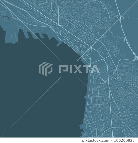 Thessaloniki map, blue poster Thessaloniki map, blue poster 106200923