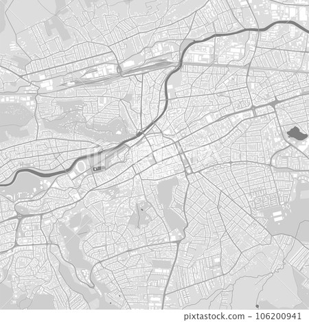 Black and white Cluj-Napoca map 106200941