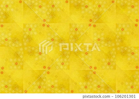 金色日本紙上的傳統日本圖案和花卉圖案 106201301