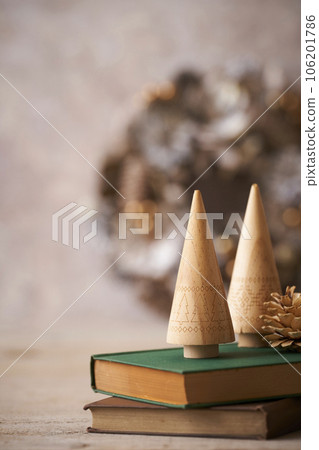 Desktop Christmas tree and wreath Christmas image Desktop Christmas tree and wreath Christmas image 106201786