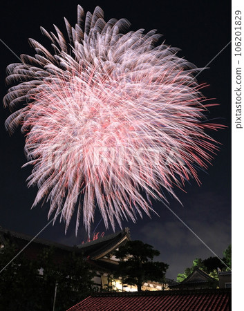 法勝寺夜空中連續飛舞的煙花 106201829