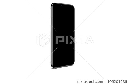Vertical smartphone with a blank screen on white Vertical smartphone with a blank screen on white 106201986