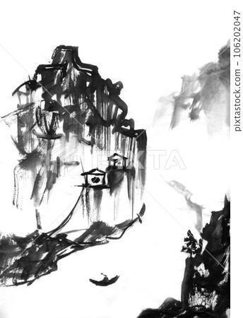 Japanese mountain landscape 106202047