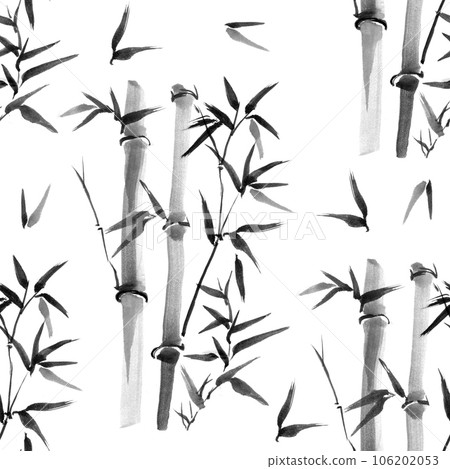 Seamless pattern. Bamboo leaf background. 106202053