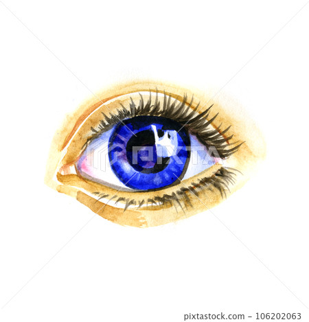 Watercolor artwork of eye. Hand drawn illustration Watercolor artwork of eye. Hand drawn illustration 106202063