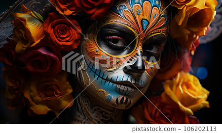Time Honored Day of the Dead Festivities, Generative Ai 106202113