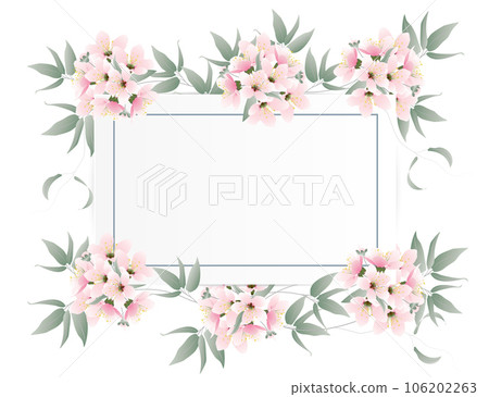 flower bunches with frame 106202263