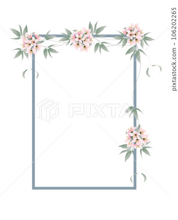 flower bunch with green frame flower bunch with green frame 106202265