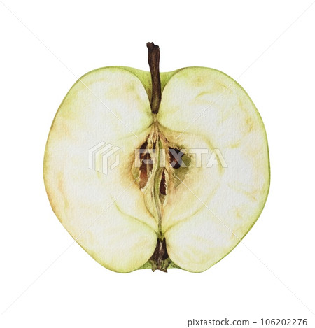 Golden apple isolated on white, clipping path included Stock