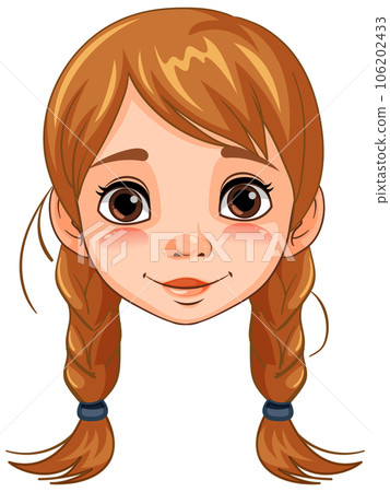 Cute Blonde Woman with Braids 106202433