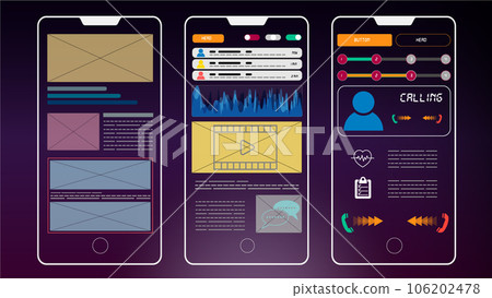 Mobile interface  layout and icon 106202478