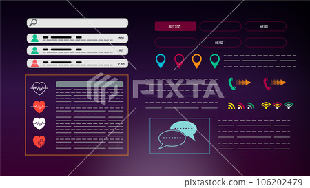 Mobile interface layout and icon Mobile interface layout and icon 106202479
