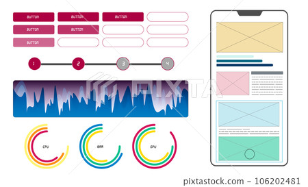 Mobile interface layout and icon Mobile interface layout and icon 106202481