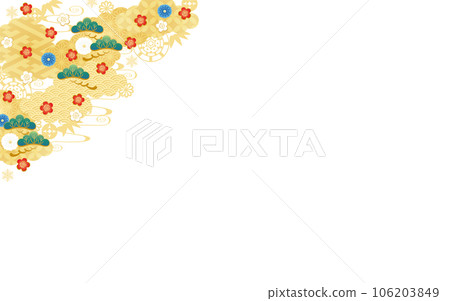 Wafu background material 2023-7 vector 106203849