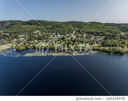 GRANDES PILES historic landmark near La Mauricie National Park Quebec, Canada on a beautiful day 106204476