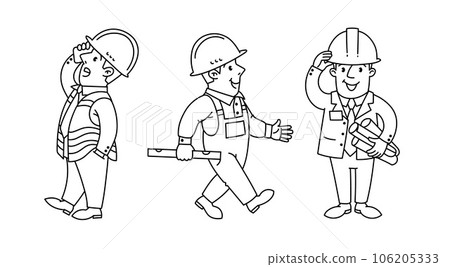 Construction engineer, architect and worker. 106205333