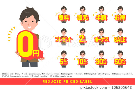 一套男學生西裝外套,超值優惠。日本人。易於編輯的矢量藝術。 一套男學生西裝外套,超值優惠。日本人。易於編輯的矢量藝術。 106205648