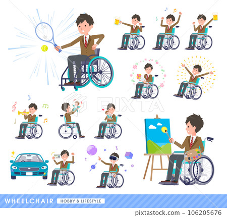 一套坐輪椅的西裝外套男學生 一套坐輪椅的西裝外套男學生 106205676