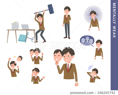 Mentally weak blazer male student set 106205742