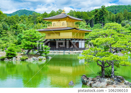 京都市仲夏杏子池和金閣寺 106206010