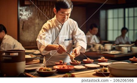 Cooking scene at an izakaya 106206566