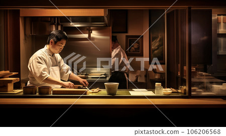 Cooking scene at an izakaya Cooking scene at an izakaya 106206568