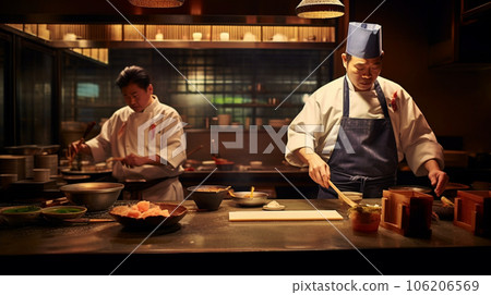 Cooking scene at an izakaya Cooking scene at an izakaya 106206569