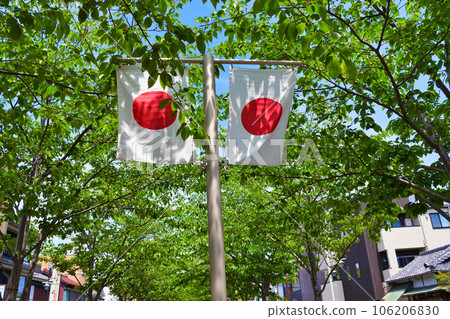 Dankatsu with the national flag hoisted (Kamakura City, Kanagawa Prefecture) 106206830
