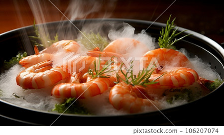 Delicious steamed shrimp 106207074