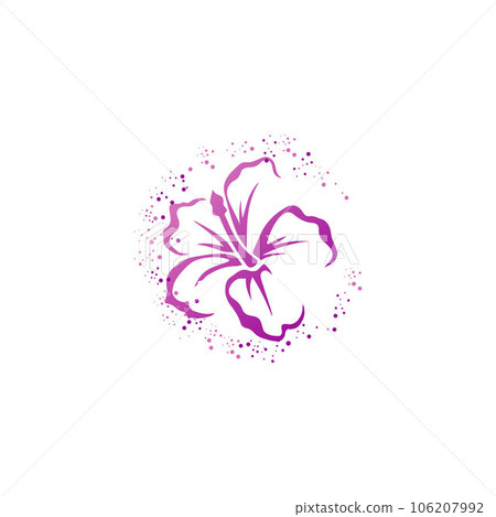 Hibiscus flower logo design icon vector 106207992