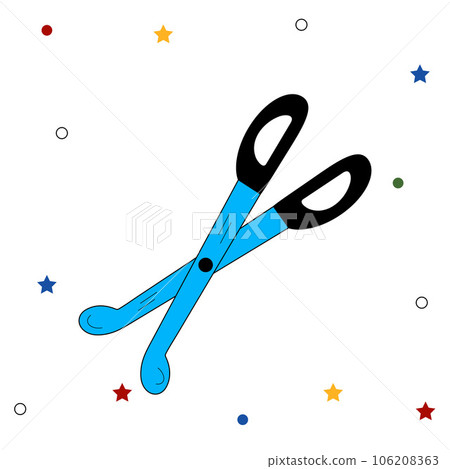 scissors for sewing doodle icon, vector illustration, Stock vector