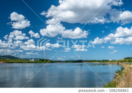 Yodo River summer scenery Yodo River summer scenery 106208861