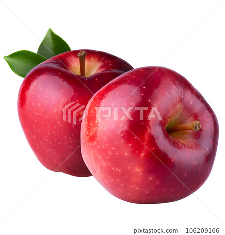 Fresh Red Apple fruit isolated a white background 106209166