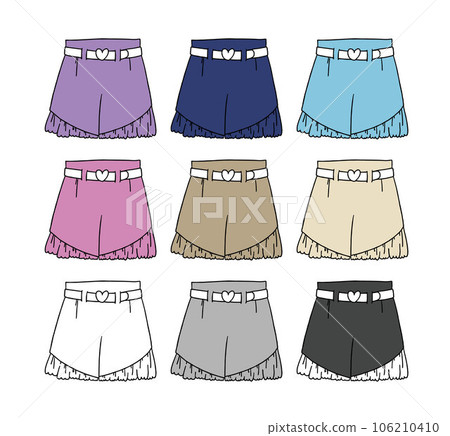 Illustration set of shorts 106210410
