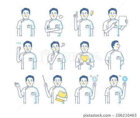 Facial expression of a male medical worker_i-C variation set 106210463