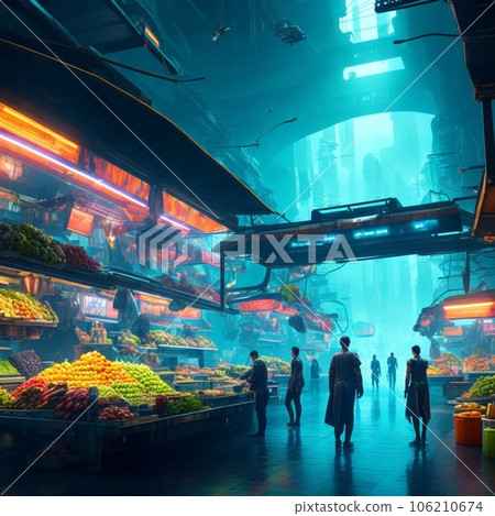 Shopping street in the near future 1 Shopping street in the near future 1 106210674