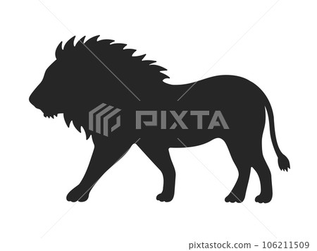 illustration of lion silhouette illustration of lion silhouette 106211509