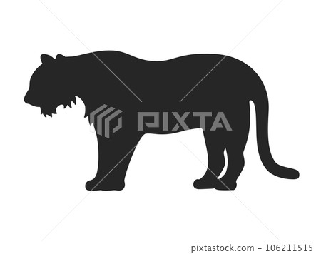 老虎剪影的插圖 106211515