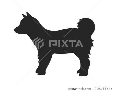 Shiba Inu silhouette illustration Shiba Inu silhouette illustration 106211523