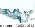 Movement of smoke, Abstract blue smoke on white background, blue background,blue ink background 106211648